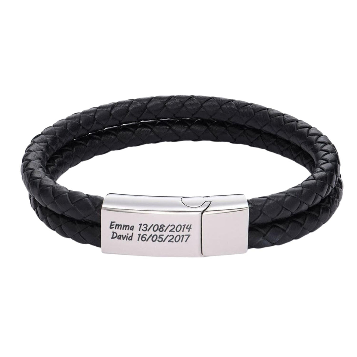 Personalised Men's Leather Bracelet
