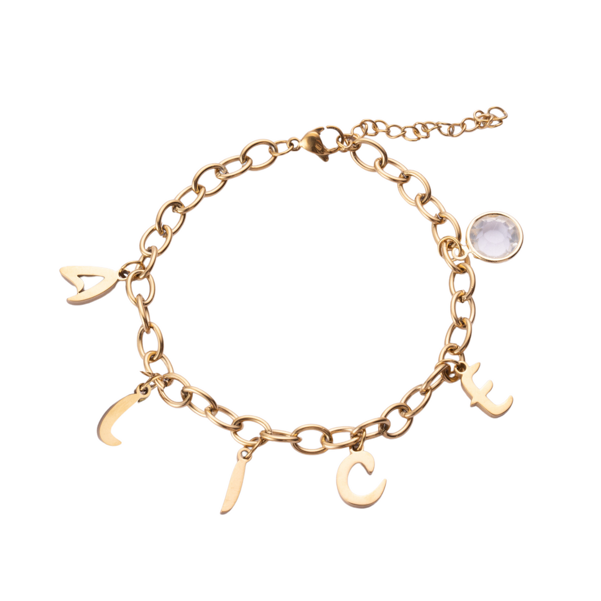Personalised Girls’ Name Charm Bracelet