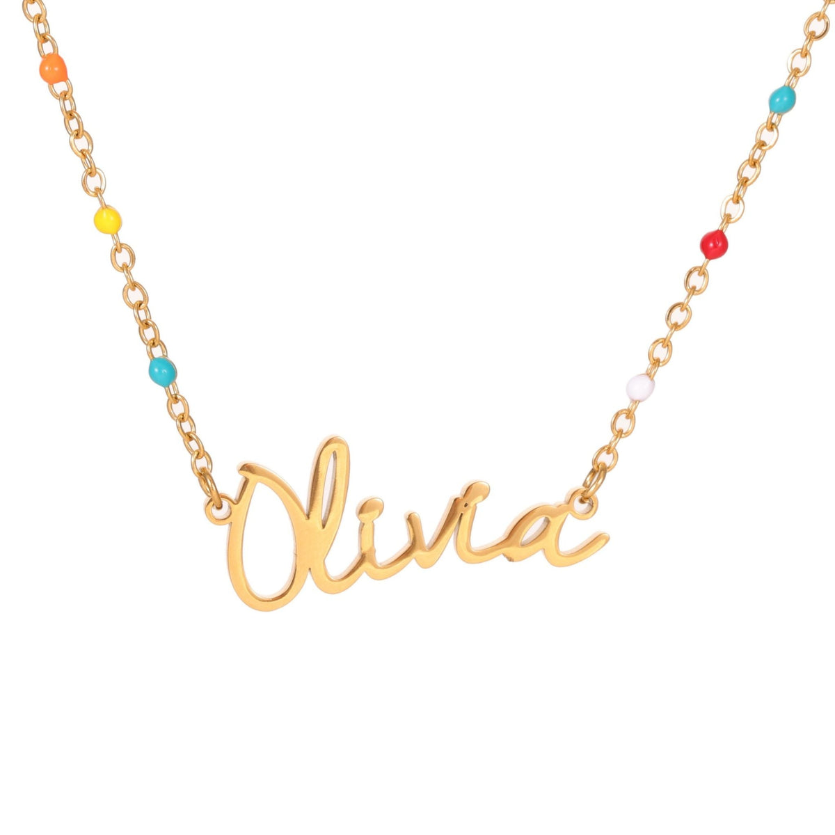 Personalised Boho Beaded Name Necklace