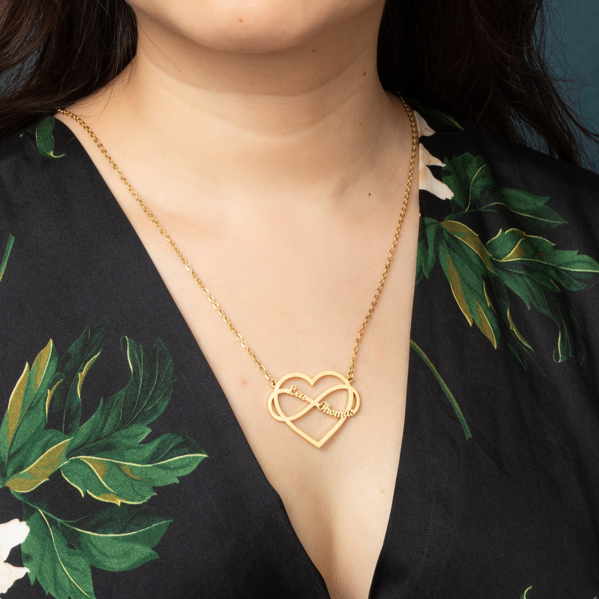 Personalised Infinity Heart Name Necklace