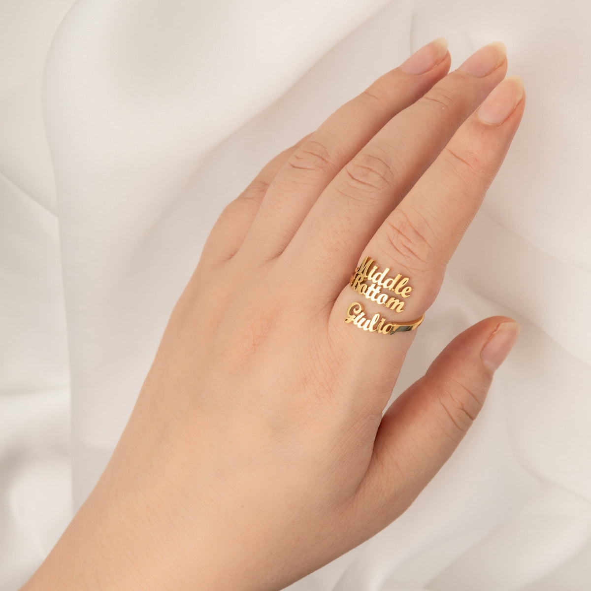 Personalised Triple Name Ring