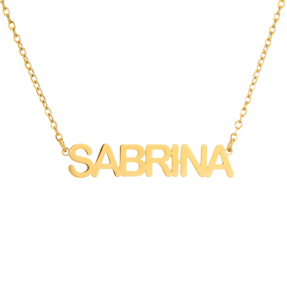 Personalised Block Letter Name Necklace