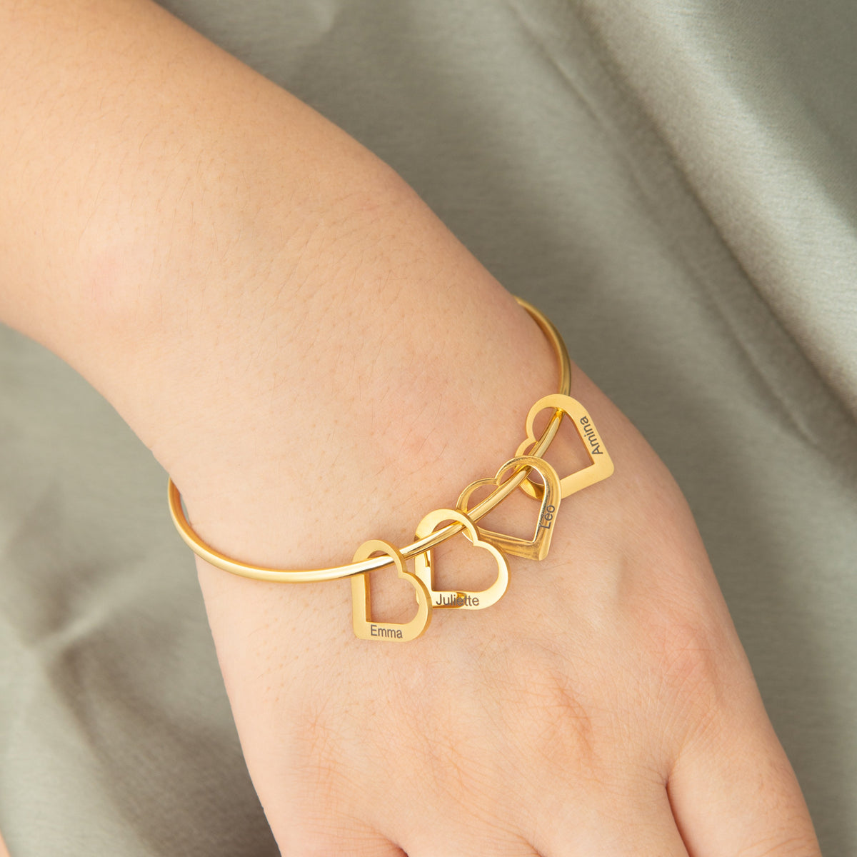 Personalised Heart Memory Bangle