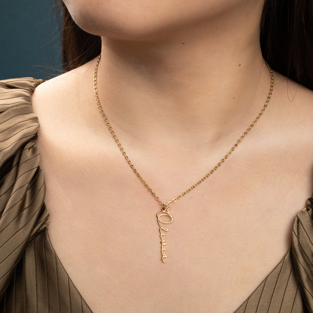 Personalised Vertical Name Necklace