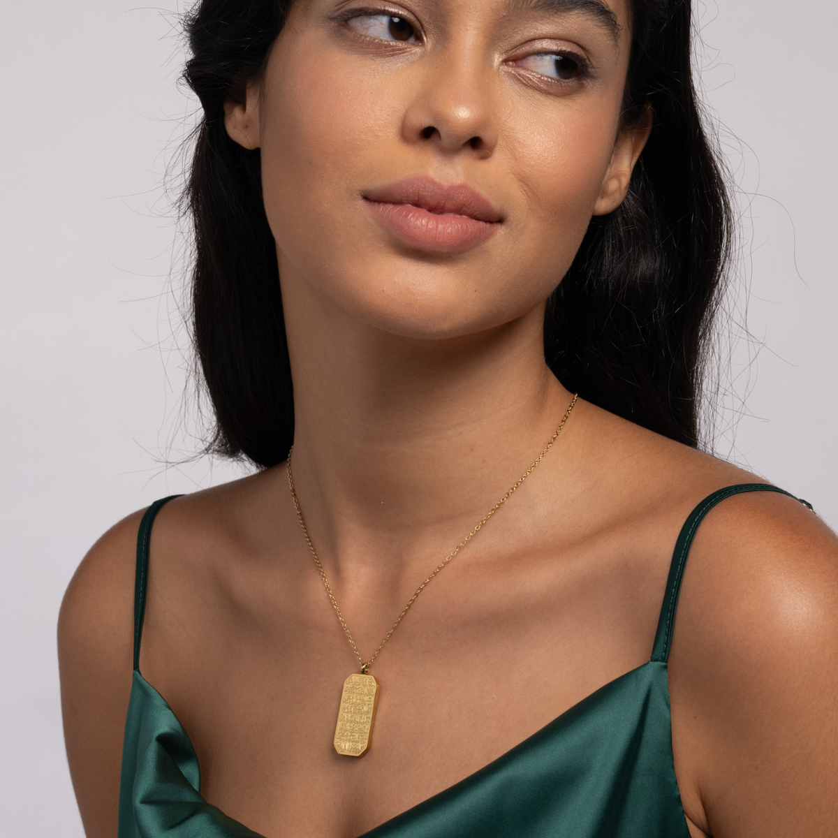 Islamic Ayatul Kursi Bevelled Pendant