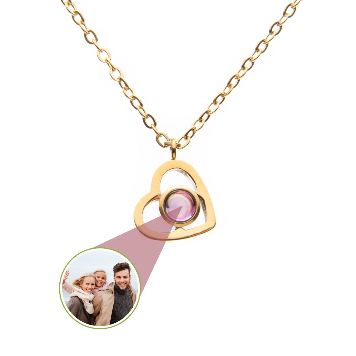 Heart Photo Projection Pendant