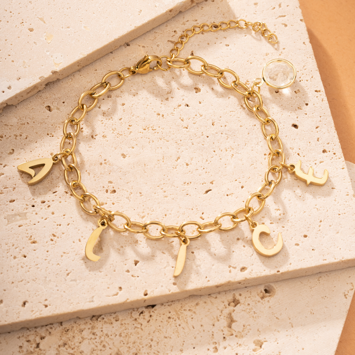 Personalised Girls’ Name Charm Bracelet