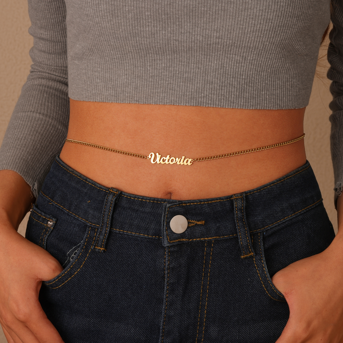 Corps & Lettres – Customisable Belly Chain