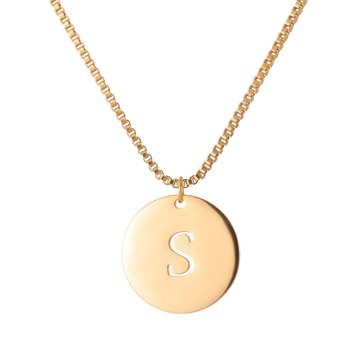 Personalised Initial Medal Necklace
