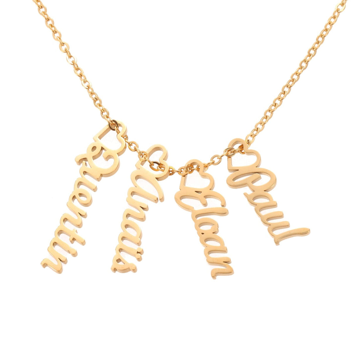 Multiple Name Dangle Personalised Necklace