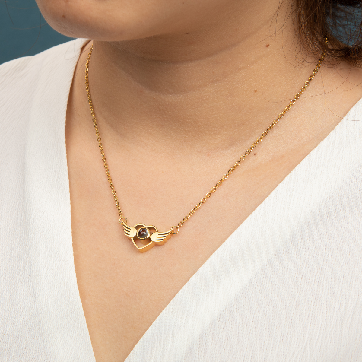 Mystery Projection Pendant – Winged Heart of Love