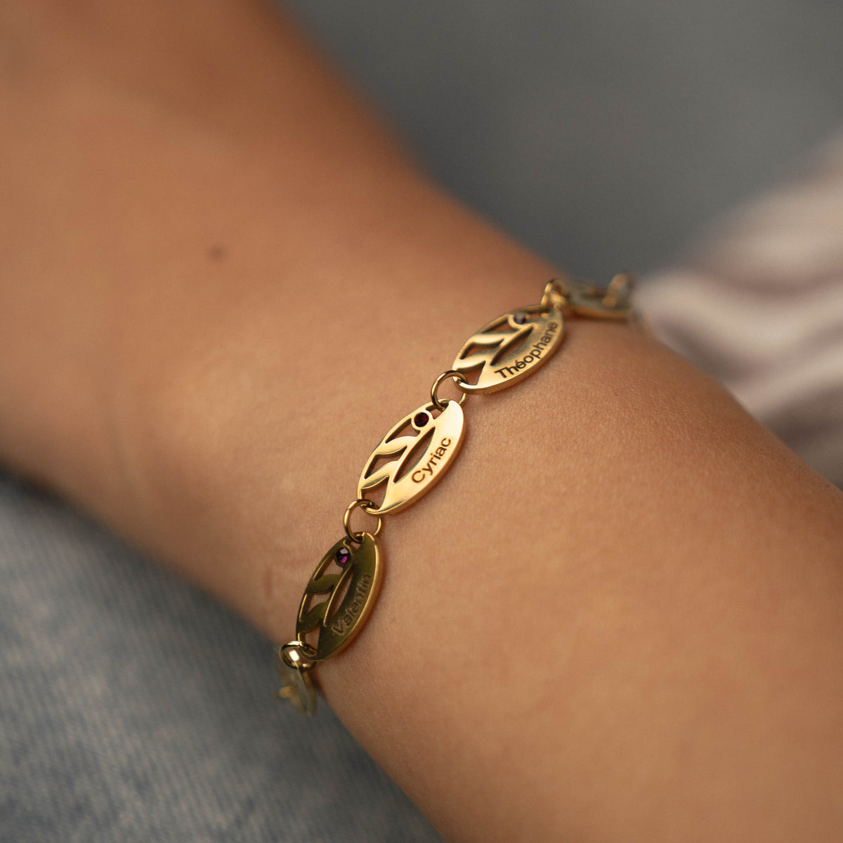 Personalised Multi-Leaf Bracelet