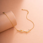 Arabic "Love" (حب) Anklet with Crystal