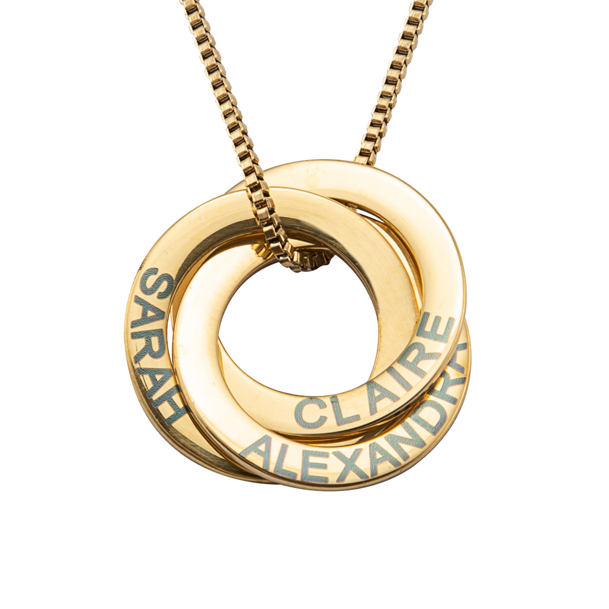 Intertwined Love Rings Necklace