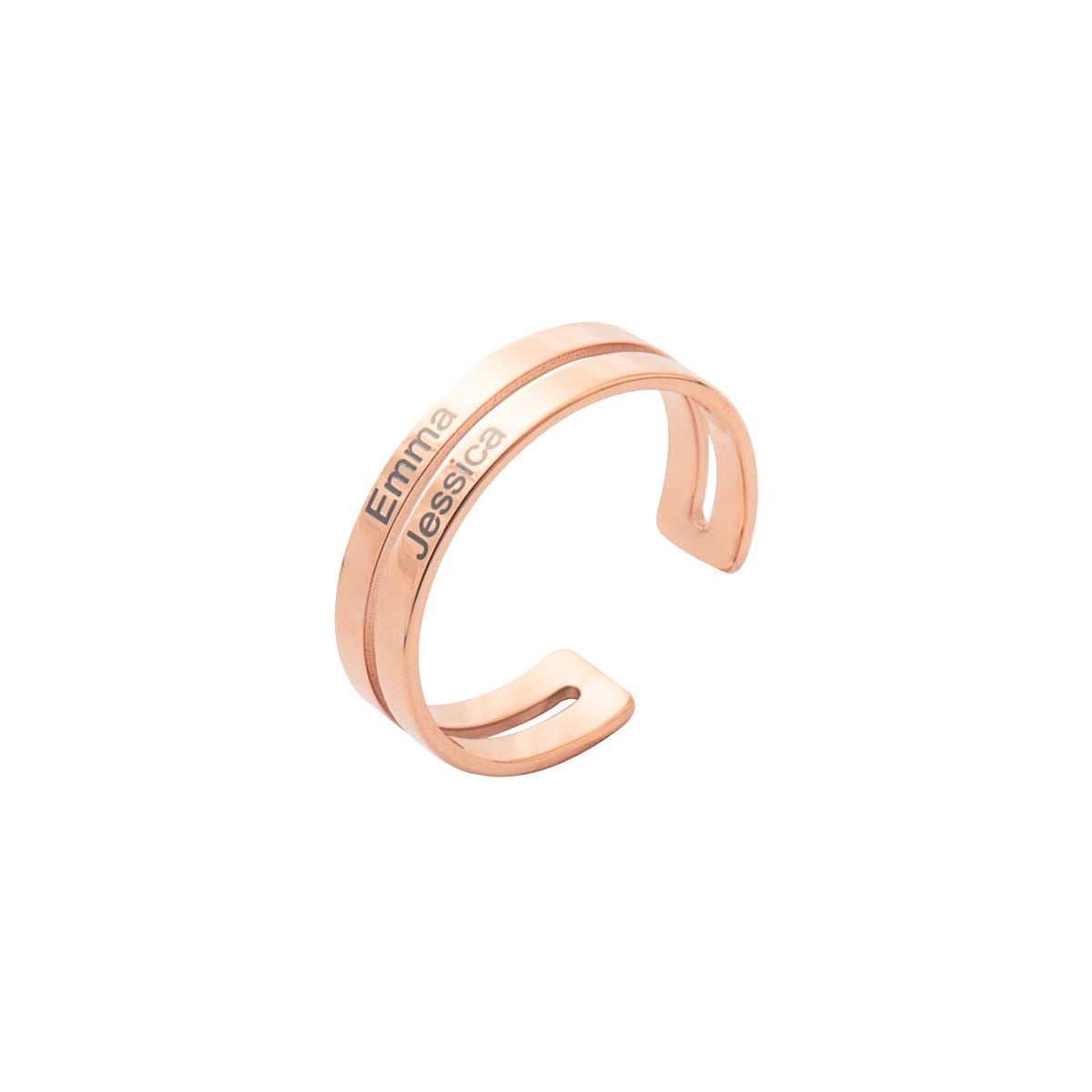 Personalised Two Names Ring