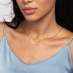 Hebrew Heart Carved Name Necklace