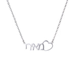 Hebrew Heart Carved Name Necklace