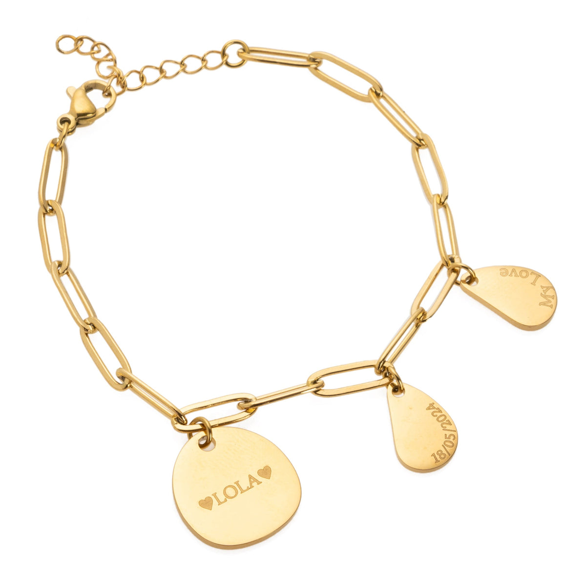 Personalised Hazelwood Pendant Bracelet