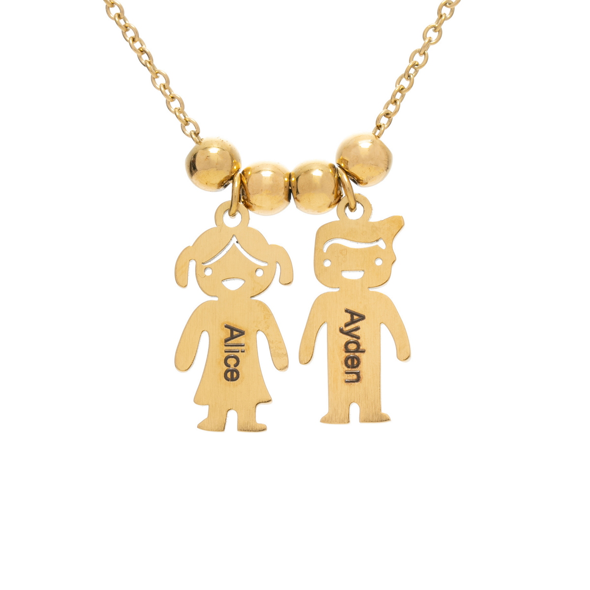 Personalised Children Silhouette Name Necklace