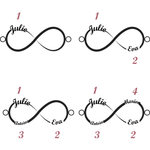 Personalised Four Name Infinity Necklace