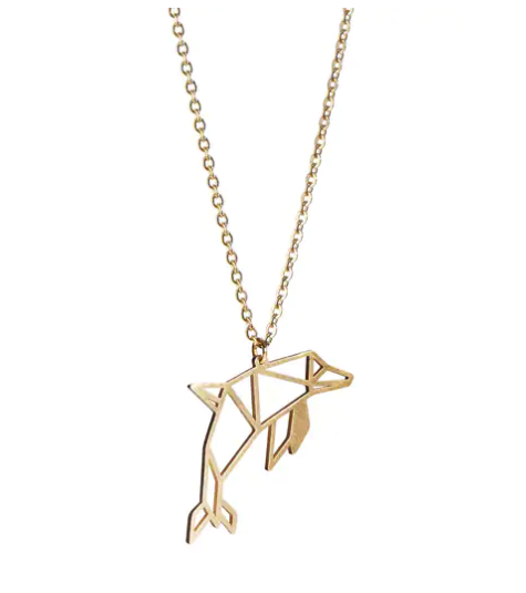 Origami Dolphin Necklace