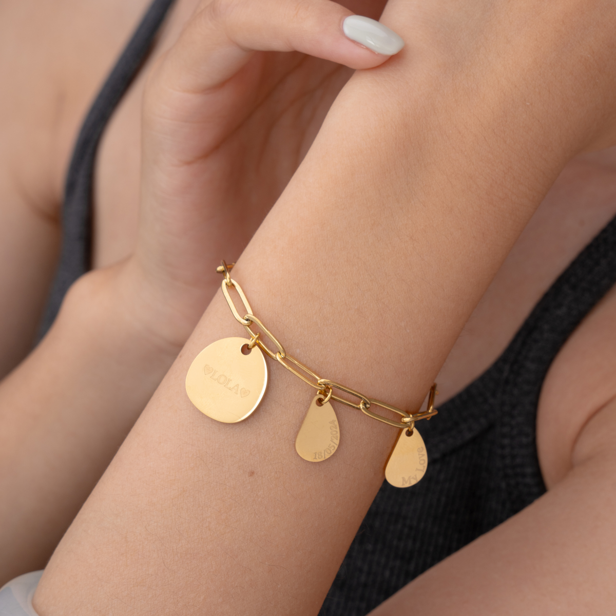 Personalised Hazelwood Pendant Bracelet