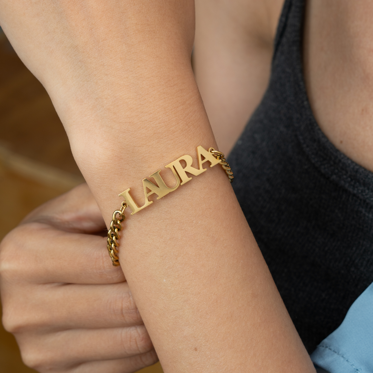 Customisable Uppercase Name Bracelet