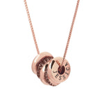 Personalised Engraved Disc Necklace with Sparkling Stones